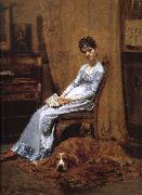 Thomas Eakins The Artist-s wife and his dog oil painting on canvas
